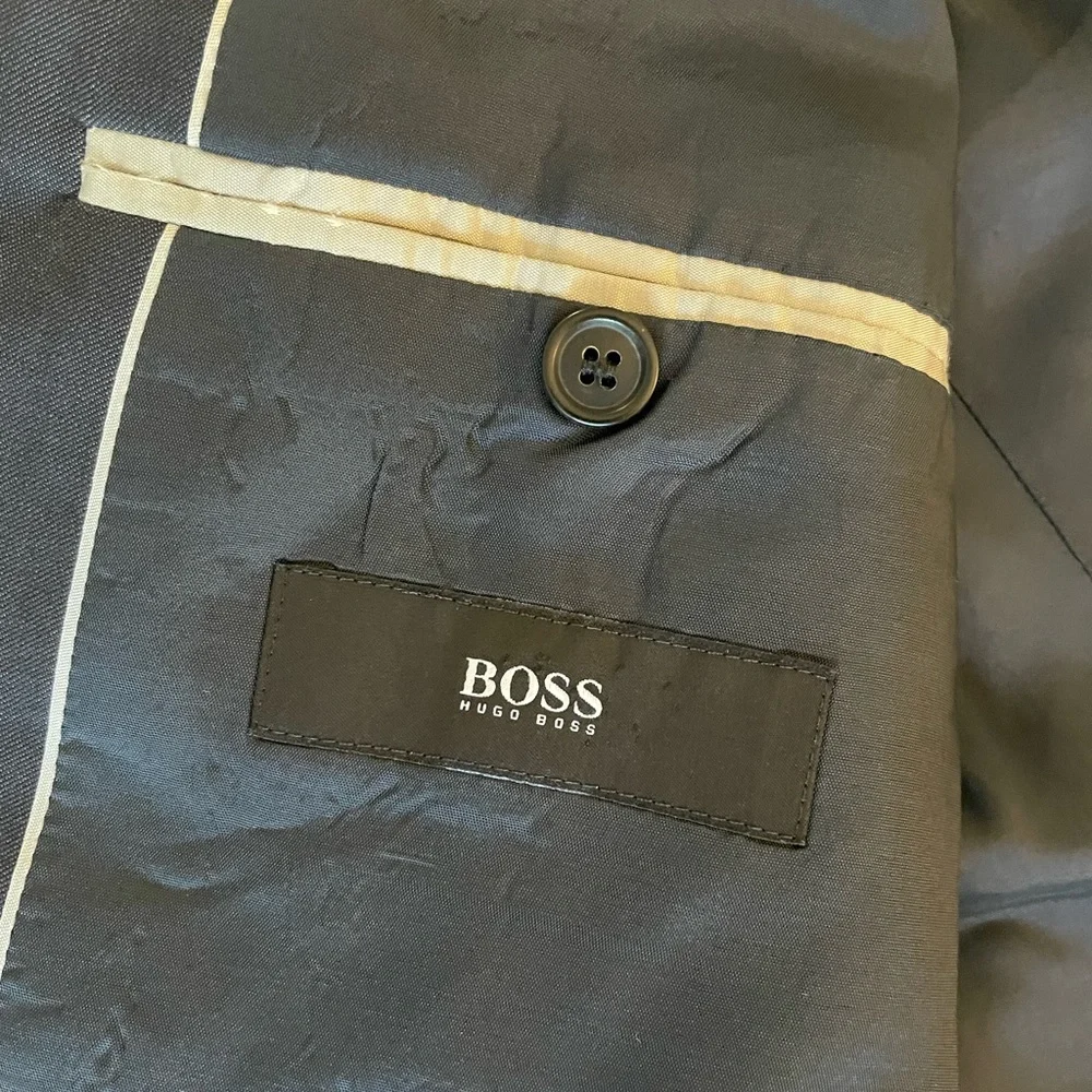 HUGO BOSS‎ Slim Fit The Jam/Sharp Wool Blazer in Grayish Blue Size 42 R $595